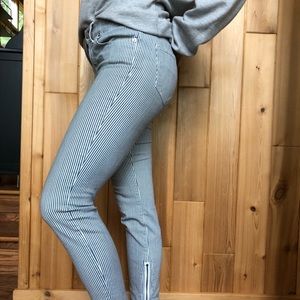 Madewell striped skinny jeans